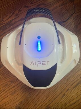 White Robotic Pool Cleaner - White